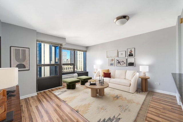 30 E Huron St Unit 4108, Chicago, IL 60611 - living area with wood finished floors and baseboards
