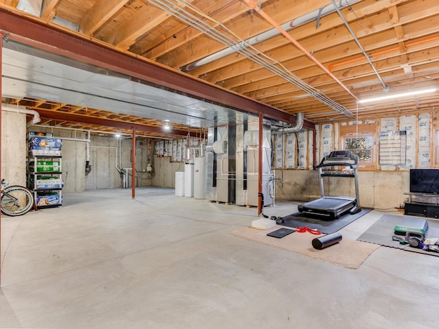 876 Hampstead Ct, Barrington, IL 60010 - unfinished basement with heating unit and water heater