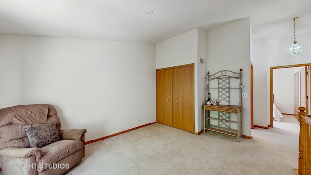 1031 S Wellington Rd, Waukegan, IL 60085 - sitting room featuring light carpet and baseboards