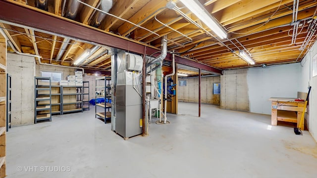 1031 S Wellington Rd, Waukegan, IL 60085 - unfinished basement featuring heating unit