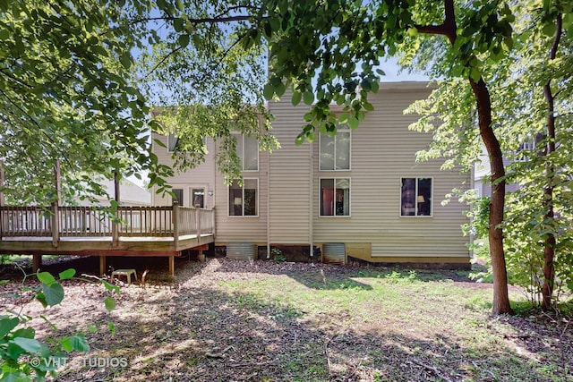 1031 S Wellington Rd, Waukegan, IL 60085 - rear view of property featuring a deck