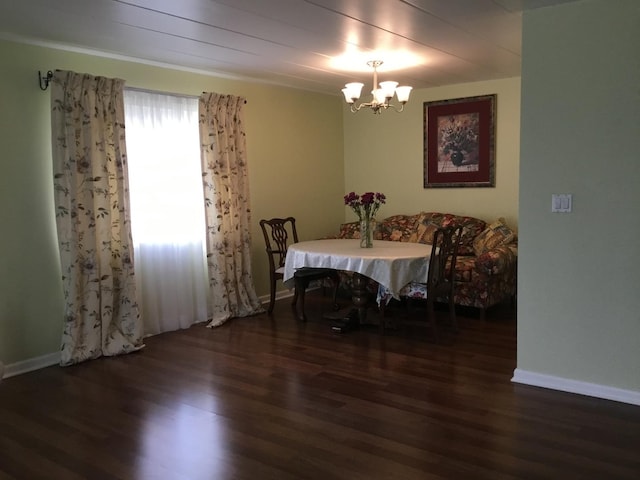 200 Deborah Ln NW Unit 16A, Wheeling, IL 60090 - dining space with wood finished floors, a chandelier, and baseboards