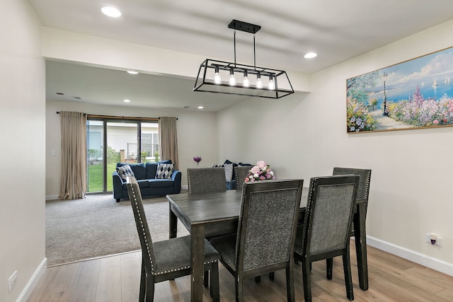 1083 Groton Ct, Schaumburg, IL 60193 - dining space featuring wood finished floors, baseboards, and recessed lighting