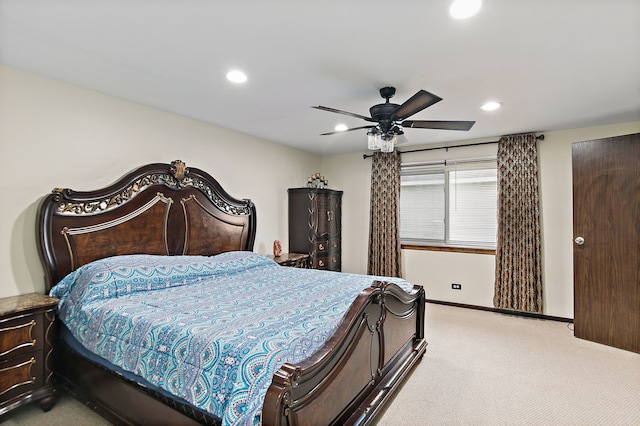 1083 Groton Ct, Schaumburg, IL 60193 - carpeted bedroom with recessed lighting, baseboards, and ceiling fan