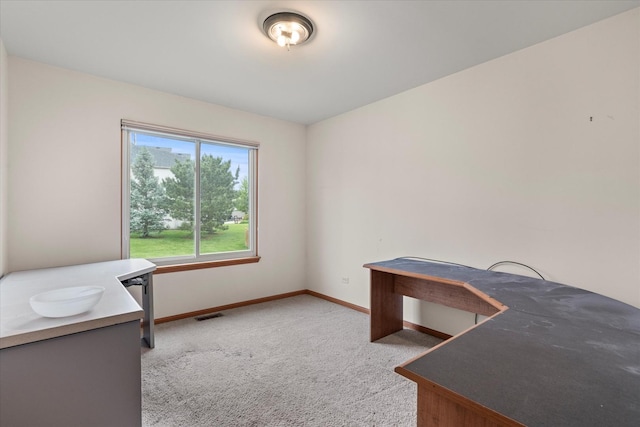1129 S Wabena Ave, Minooka, IL 60447 - unfurnished office with light carpet and baseboards