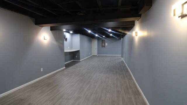 3816 Stockton Dr, Joliet, IL 60436 - finished basement with baseboards and wood finished floors