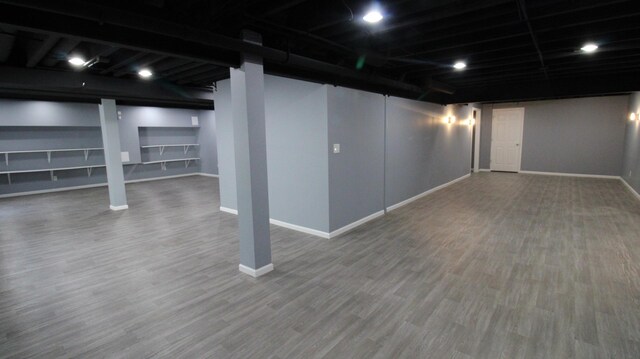 3816 Stockton Dr, Joliet, IL 60436 - finished basement featuring baseboards and wood finished floors