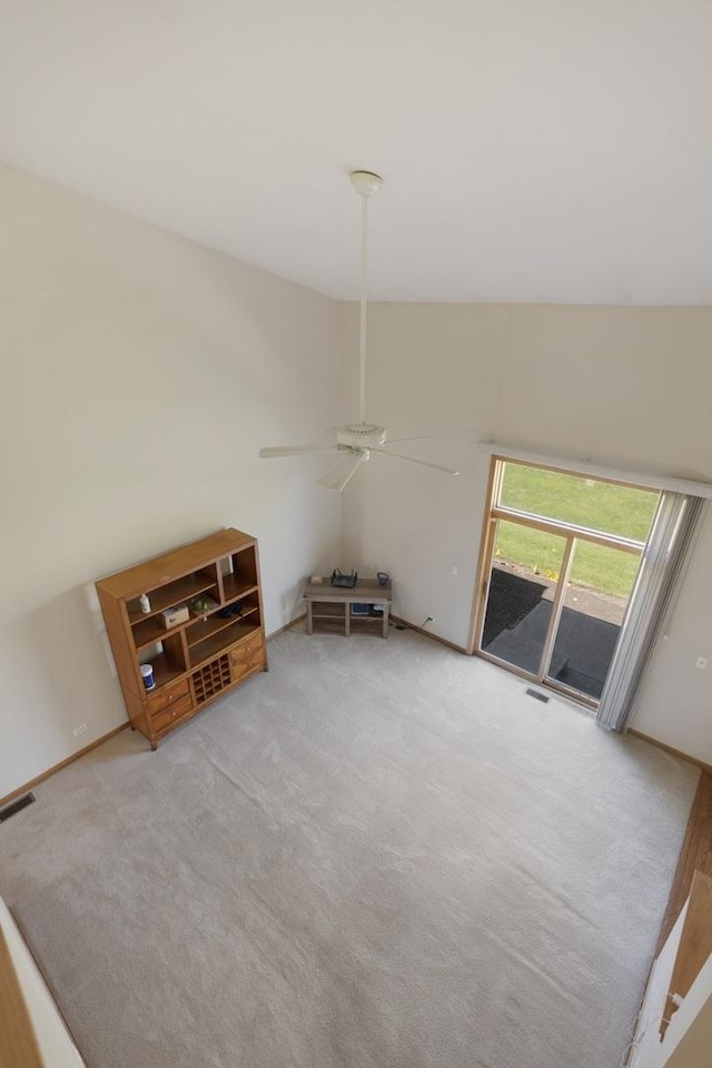 816 Adam Ln, Hampshire, IL 60140 - spare room with a ceiling fan, carpet flooring, and baseboards