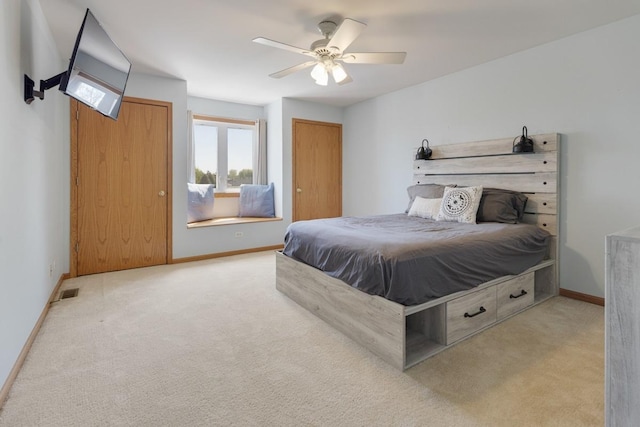 816 Adam Ln, Hampshire, IL 60140 - bedroom featuring carpet floors, baseboards, and a ceiling fan
