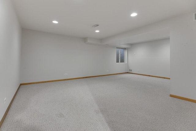 816 Adam Ln, Hampshire, IL 60140 - empty room featuring light colored carpet, baseboards, and recessed lighting