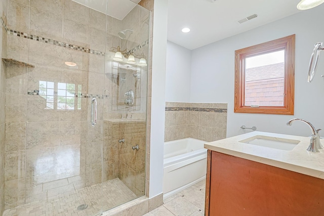 5352 N Neva Ave, Chicago, IL 60656 - bathroom featuring a shower stall, healthy amount of natural light, and a bath