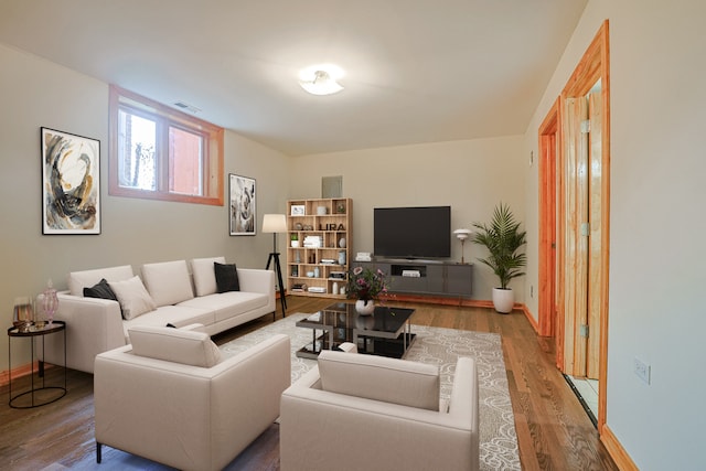 5352 N Neva Ave, Chicago, IL 60656 - living room with wood finished floors and baseboards