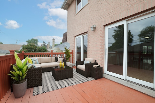 5352 N Neva Ave, Chicago, IL 60656 - wooden terrace with an outdoor living space
