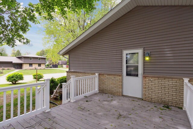 717 S Kennedy St, Shannon, IL 61078 - deck featuring a yard