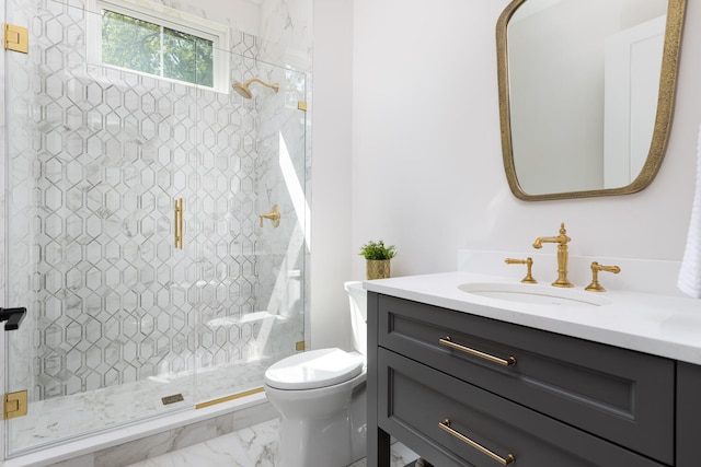 706 S Loomis St, Naperville, IL 60540 - full bath with vanity, toilet, and a shower stall