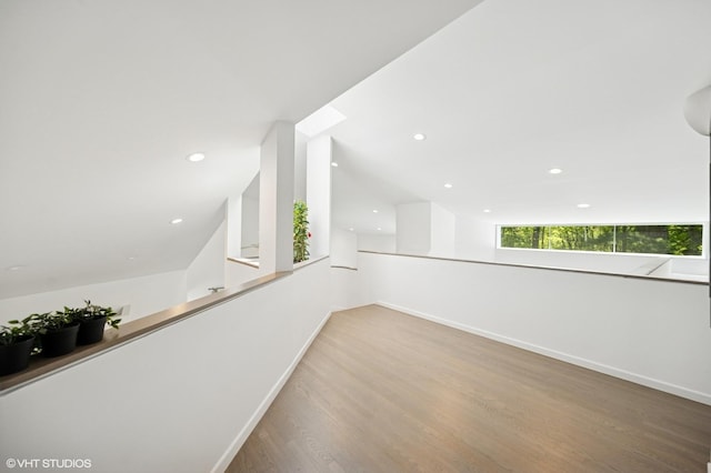 938 Old Green Bay Rd, Winnetka, IL 60093 - hallway with wood finished floors, baseboards, and recessed lighting