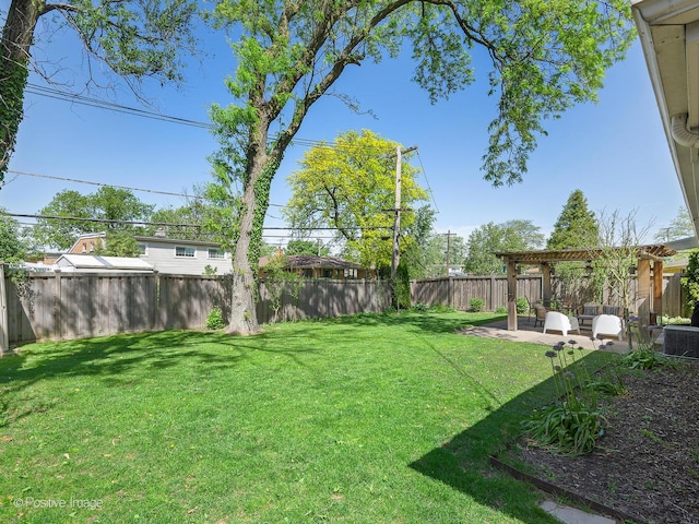 258 S Boyd Ave, Elmhurst, IL 60126 - view of yard featuring a pergola, a patio area, and central air condition unit