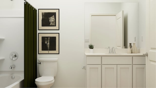 12251 Ehorn Rd, Huntley, IL 60142 - bathroom featuring shower / bath combo with shower curtain, vanity, and toilet