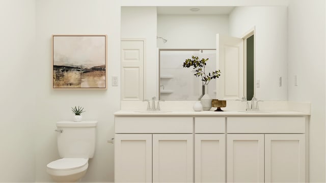 12251 Ehorn Rd, Huntley, IL 60142 - full bath featuring toilet, double vanity, and a shower