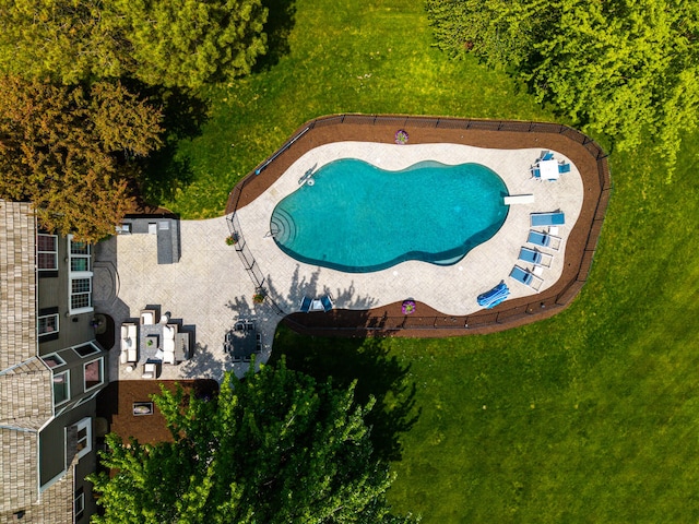 20707 N Swansway, Deer Park, IL 60010 - drone / aerial view of a pool