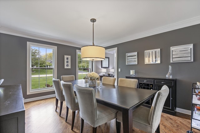 20707 N Swansway, Deer Park, IL 60010 - dining area featuring ornamental molding, light wood-style floors, and baseboards