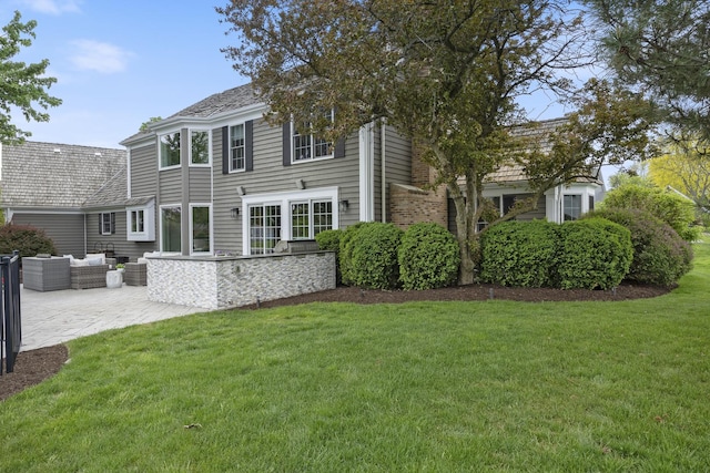 20707 N Swansway, Deer Park, IL 60010 - back of house featuring an outdoor hangout area, a patio, and a yard