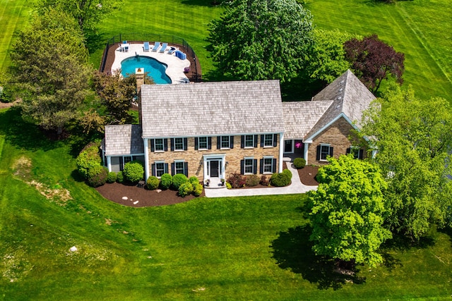 20707 N Swansway, Deer Park, IL 60010 - aerial view of property and surrounding area with a pool