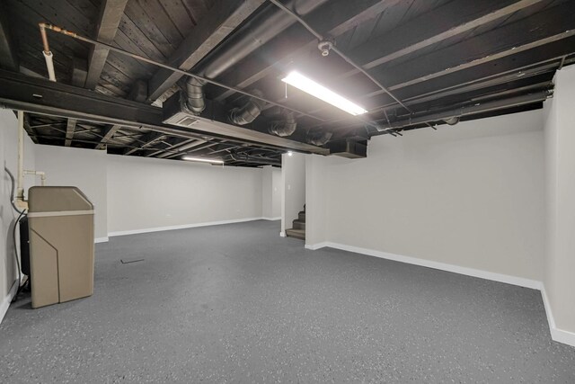 402 Miami St, Joliet, IL 60432 - finished below grade area with baseboards and stairs