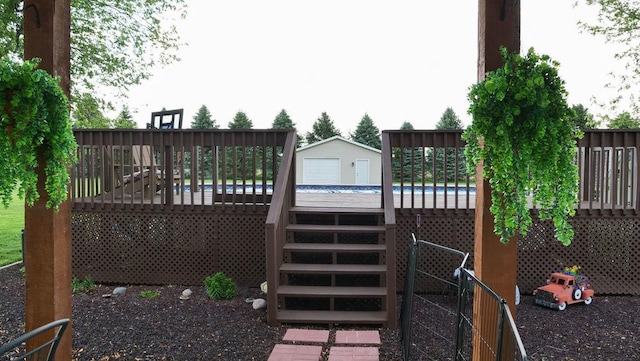 29 N Deer Lk N, Villa Grove, IL 61956 - deck featuring stairs