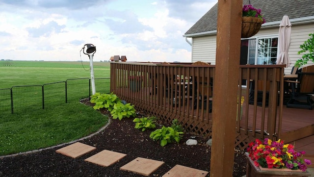 29 N Deer Lk N, Villa Grove, IL 61956 - view of yard featuring a deck