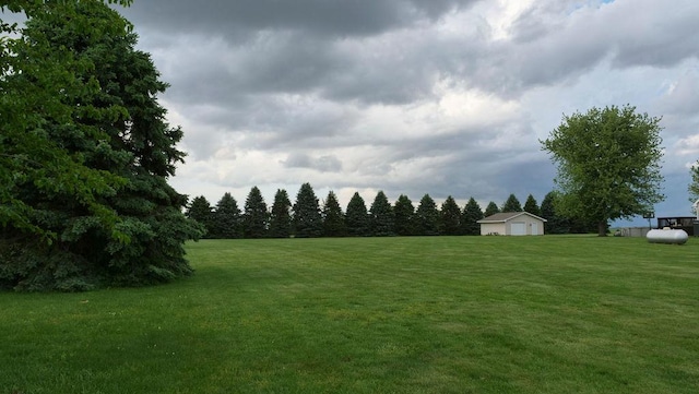 29 N Deer Lk N, Villa Grove, IL 61956 - view of grassy yard with an outdoor structure