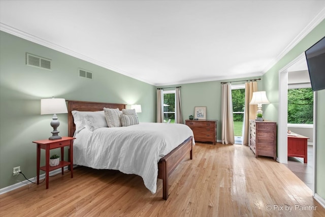 39W889 Deer Run Dr, Saint Charles, IL 60175 - bedroom with light wood finished floors, access to exterior, ornamental molding, and baseboards