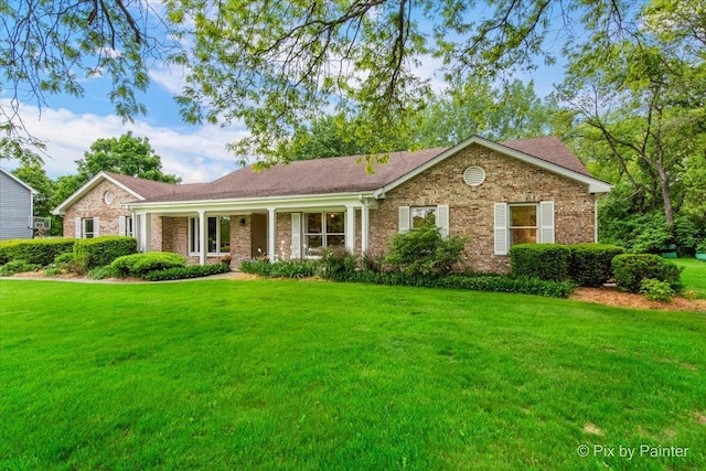 39W889 Deer Run Dr, Saint Charles, IL 60175 - ranch-style home with brick siding and a front yard