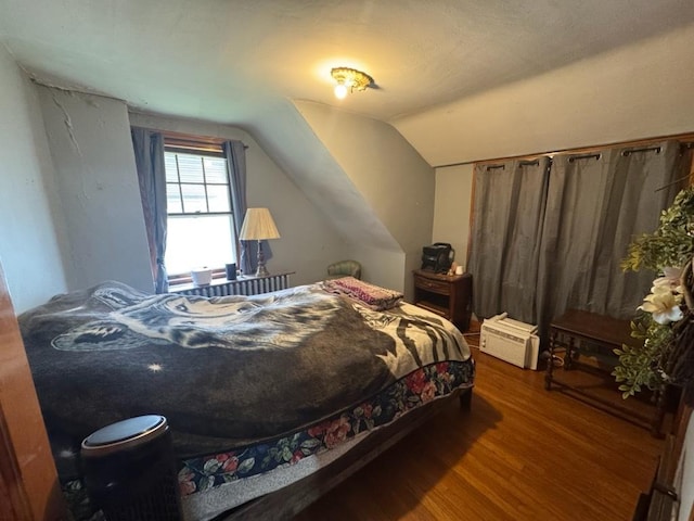 309 11th Ave, Sterling, IL 61081 - bedroom featuring wood finished floors and vaulted ceiling