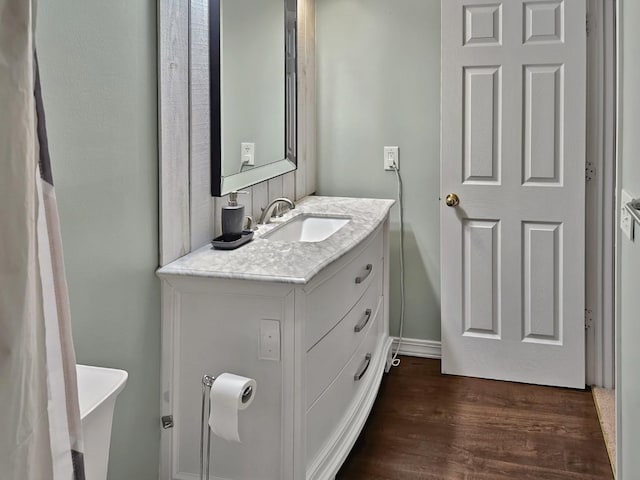 1409 Hull St, Normal, IL 61761 - bathroom with wood finished floors and vanity