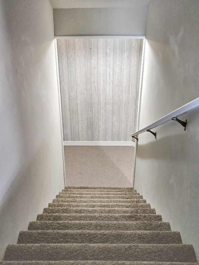 1409 Hull St, Normal, IL 61761 - staircase featuring carpet flooring