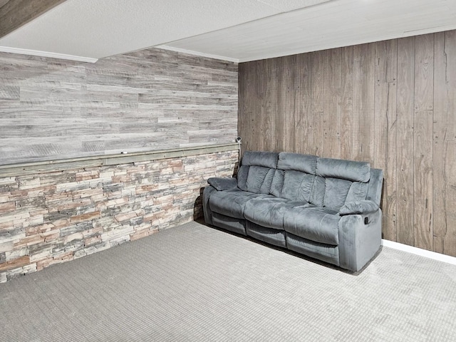 1409 Hull St, Normal, IL 61761 - sitting room featuring wood walls and carpet floors