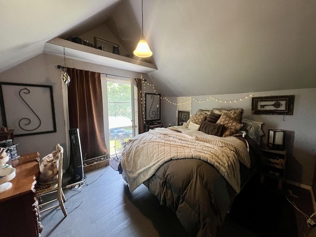 207 W 2nd St, Broadlands, IL 61816 - bedroom with vaulted ceiling and wood finished floors