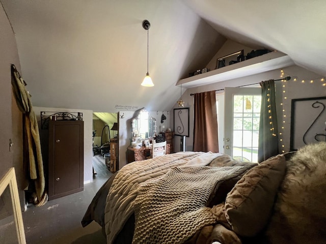 207 W 2nd St, Broadlands, IL 61816 - bedroom featuring lofted ceiling and access to outside