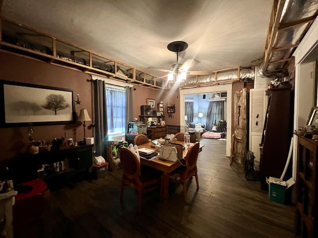 207 W 2nd St, Broadlands, IL 61816 - dining area featuring ceiling fan and dark wood-style floors