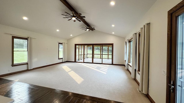 15501 Bishop Rd, Morrison, IL 61270 - spare room featuring ceiling fan, light wood-style floors, baseboards, and recessed lighting