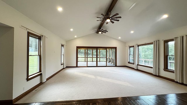 15501 Bishop Rd, Morrison, IL 61270 - empty room with baseboards, a ceiling fan, recessed lighting, and light wood-style floors