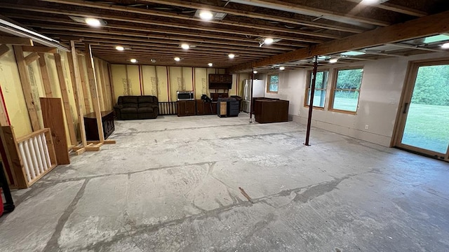 15501 Bishop Rd, Morrison, IL 61270 - basement with freestanding refrigerator