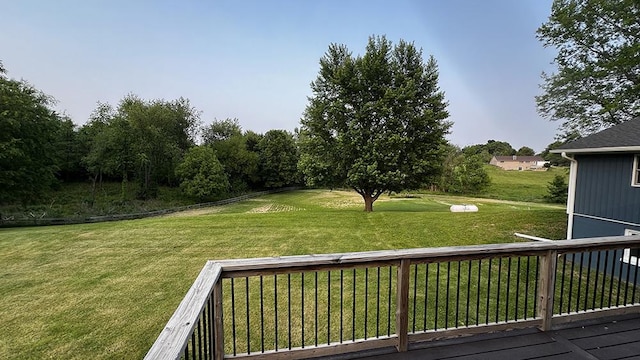 15501 Bishop Rd, Morrison, IL 61270 - view of grassy yard with a deck