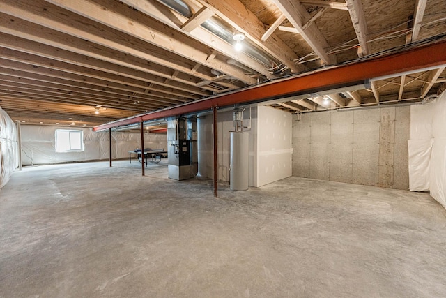 492 S Hampstead St, Cortland, IL 60112 - basement with heating unit and water heater