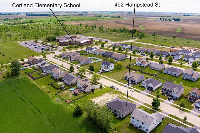 492 S Hampstead St, Cortland, IL 60112 - aerial view of residential area