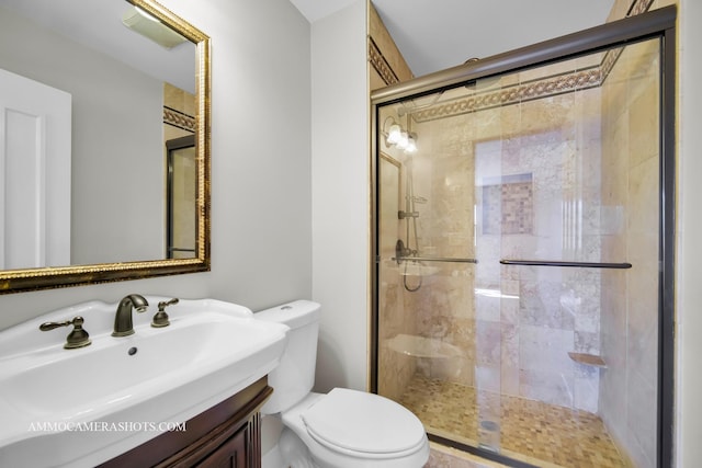 211 Lorien Ct, East Dundee, IL 60118 - full bathroom with toilet, a shower stall, and vanity