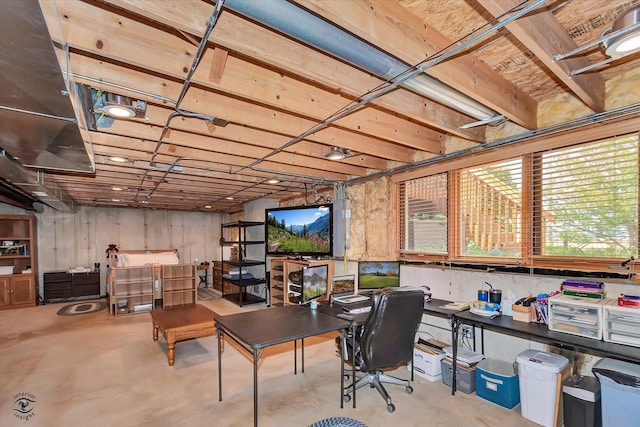 8702 Bally Castle Ln, Tinley Park, IL 60487 - office with concrete flooring