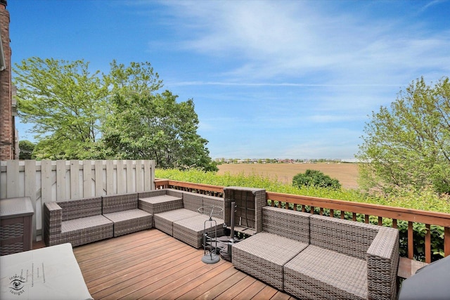 8702 Bally Castle Ln, Tinley Park, IL 60487 - deck with an outdoor living space