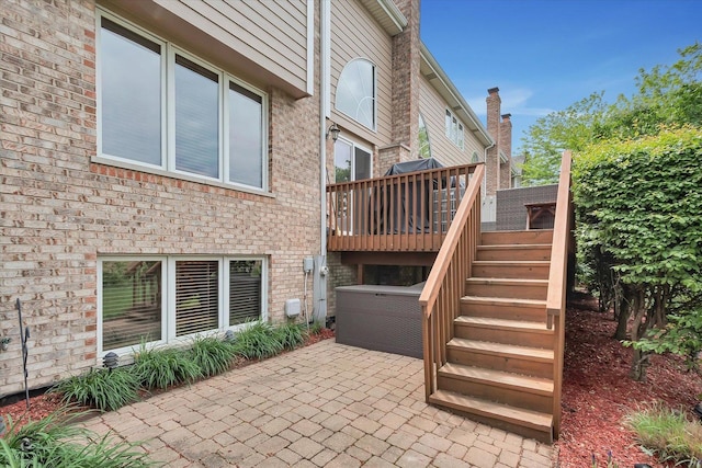 8702 Bally Castle Ln, Tinley Park, IL 60487 - view of patio / terrace with a deck and stairs